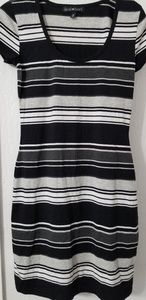 Stretchy bodycon silhouette shirt dress